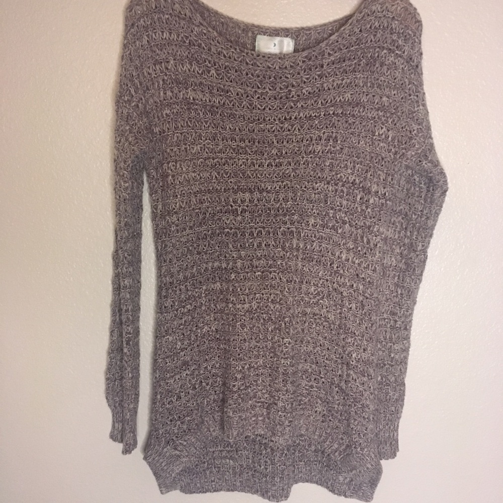 Ruby Moon Purple Knit Tunic Sweater Size M